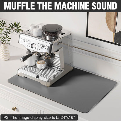 Dish drying mat — super absorbent with non-slip rubber backing and heat resistance