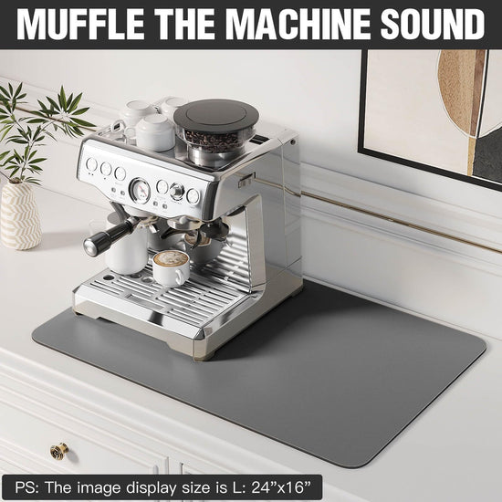 Dish drying mat — super absorbent with non-slip rubber backing and heat resistance
