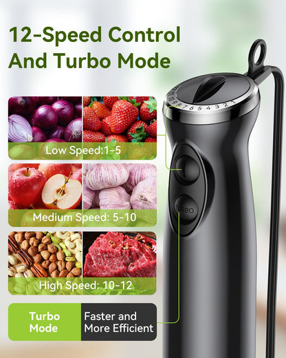 Food blender — handheld immersion model