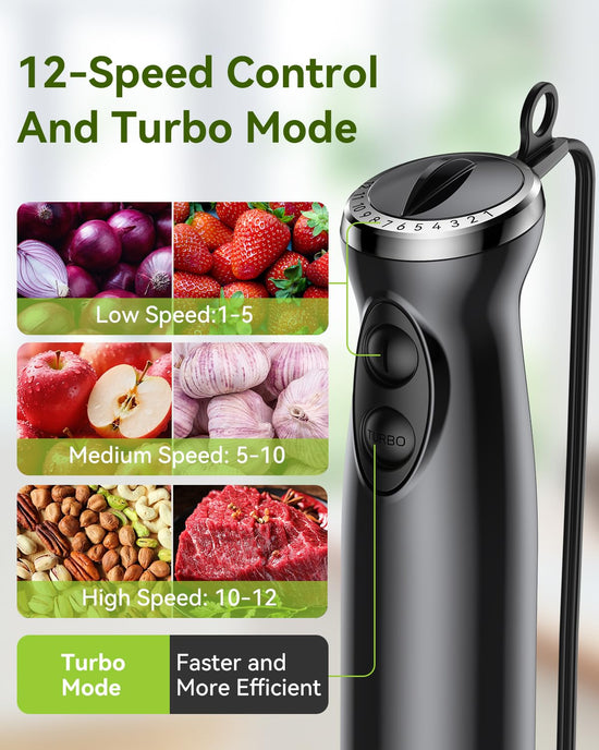Food blender — handheld immersion model