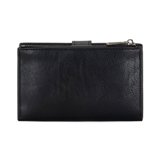 Wrangler Wallet for Women Bifold Card Holder with Zipper and ID Window