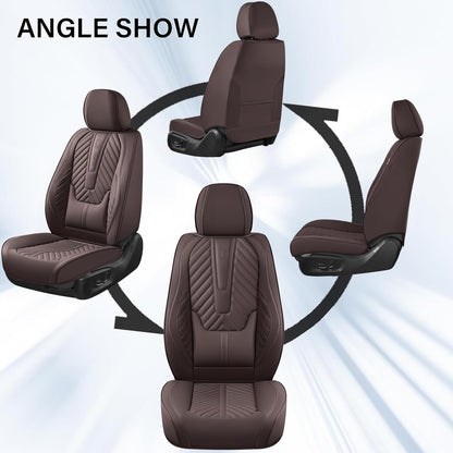 Coverado vehicle seat cover — Faux leather waterproof design with lumbar support