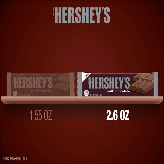 HERSHEY'S chocolate candy - King size bars, 2.6 oz (18 count)