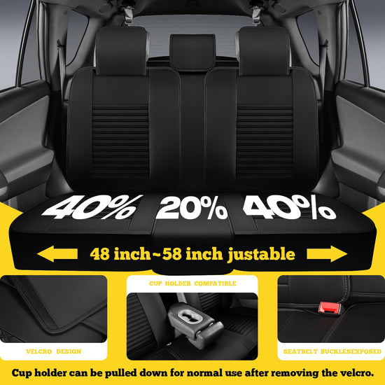 LINGVIDO vehicle seat cover — Faux Nappa leather, waterproof and airbag compatible