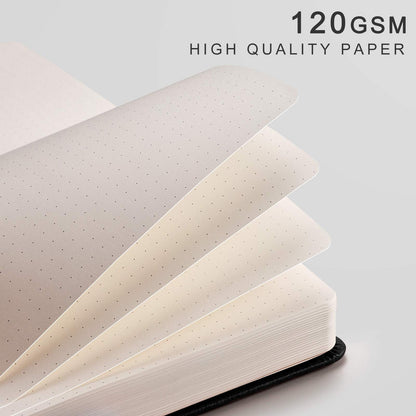 BLANK_BOOK — EMSHOI faux leather hardcover with numbered pages and college ruled grid