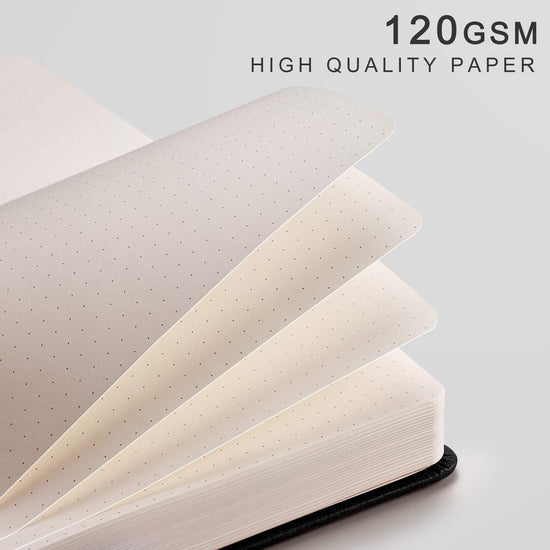 BLANK_BOOK — EMSHOI faux leather hardcover with numbered pages and college ruled grid