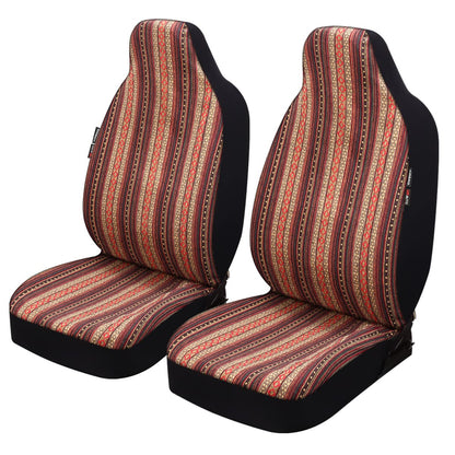 P&J auto vehicle seat covers — Baja blanket design with integrated bucket fit