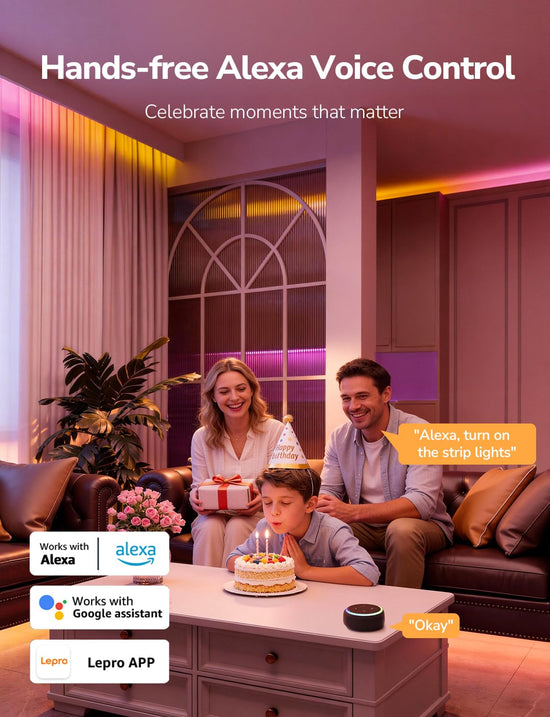 Lepro S1 smart LED strip lights — AI facial recognition and music sync
