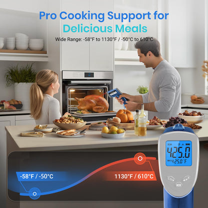 Etekcity infrared thermometer – measures temperatures from -58°F to 1130°F for various uses