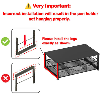 OPNICE desk organizer - 2-tier monitor stand with drawer and pen holders