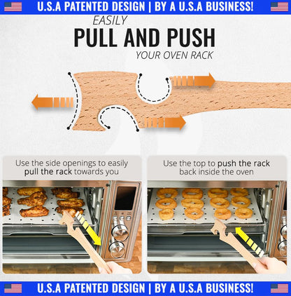 INFRAOVENS oven rack puller stick with longer handle for countertop ovens