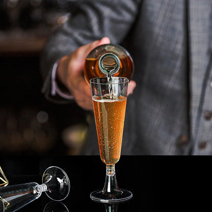 SUREHOME champagne flutes — 5.5 oz clear plastic disposable toasting glasses