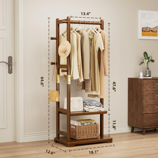 Solid Wood Clothes Rack