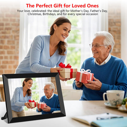 Digital picture frame — WiFi touchscreen display with auto-rotate feature and easy sharing