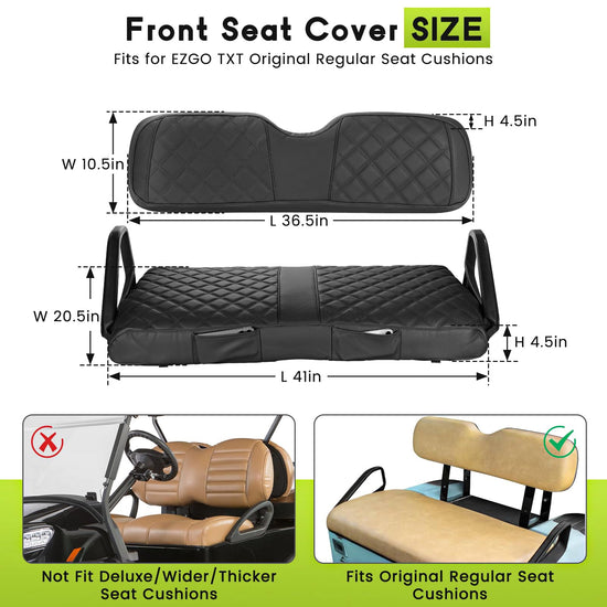 WEIMELL vehicle seat cover — Vinyl leather for EZGO TXT 1994-2013, easy to install and clean
