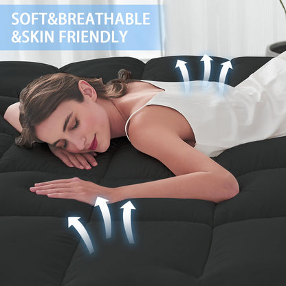 CYMULA mattress cover — Extra thick with deep pocket and snow down alternative filling