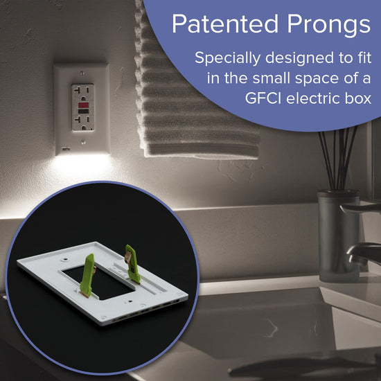 SnapPower wall plate — guide light feature