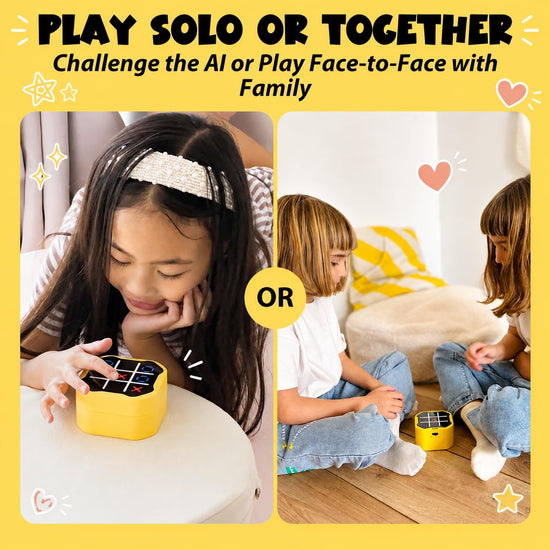GiiKER Tic Tac Toe Bolt Game — 3-in-1 handheld travel game for kids and adults