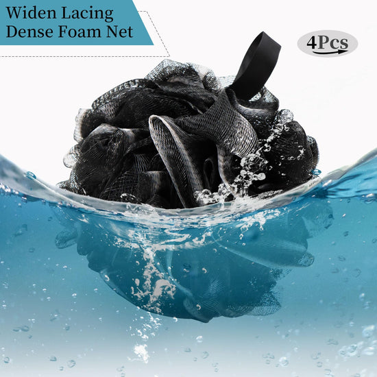 BCKENEY bathing sponge — soft mesh exfoliating loofa for men and women
