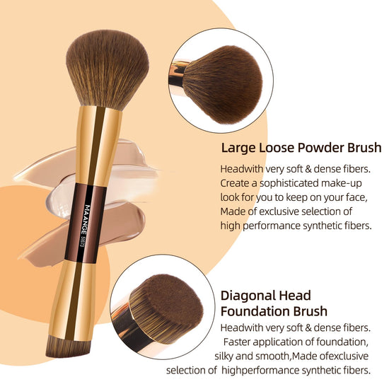MAANGE cosmetic brush set — 20 double-end brushes with gift box for blending