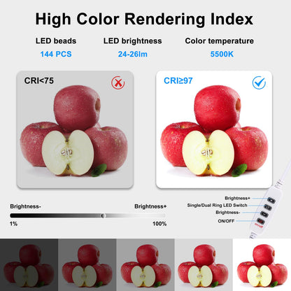 Camera stage lighting modifier — Portable mini photo studio with LED light and backdrops