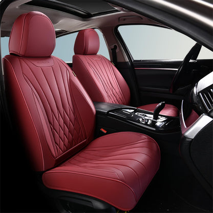FLORICH vehicle seat cover — waterproof nappa leather for 2-seater cars in red
