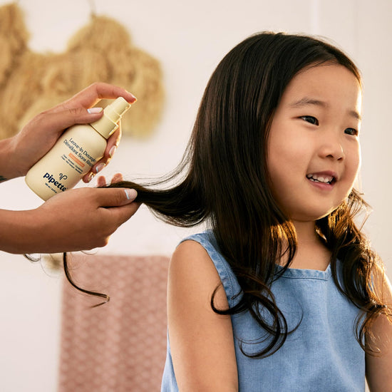 Pipette hair detangler spray — silicone-free with squalane for kids hair care