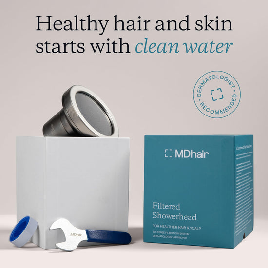 MDhair shower head — filtered for healthier hair and skin