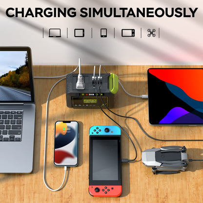 MARBERO portable power station - 88Wh lithium battery with solar generator option for outdoor use