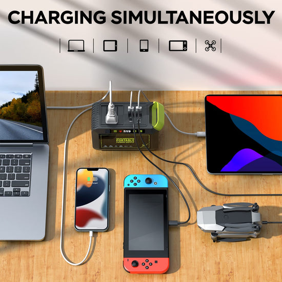 MARBERO portable power station - 88Wh lithium battery with solar generator option for outdoor use