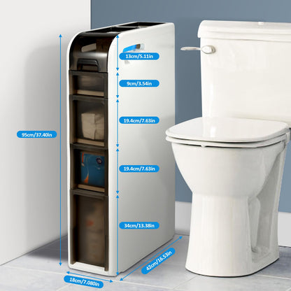 BAISRGS bathroom cabinet — mobile design for small spaces and no installation needed