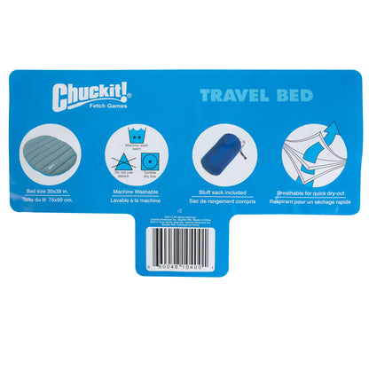 Pet bed mat — Water resistant travel pillow for medium to large dogs 20-100 lbs, blue