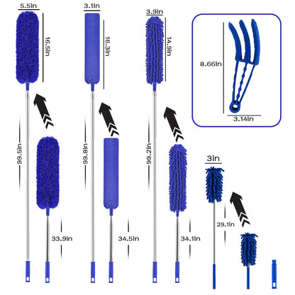 Microfiber duster — 100 inch telescoping extension pole for high ceilings