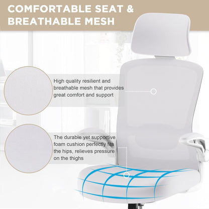 Mimoglad office chair — High back ergonomic design with adjustable support and headrest