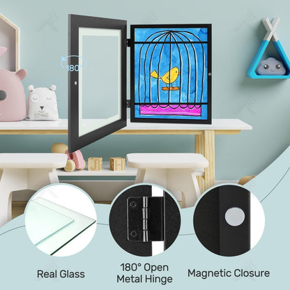 Picture frame — Front-opening design for kids' artwork and projects