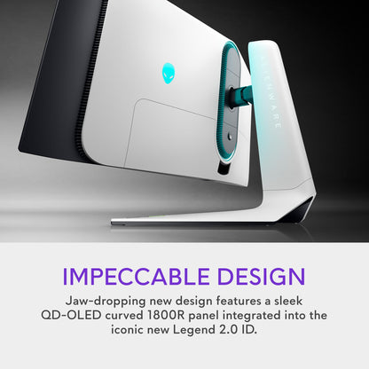 Alienware AW3423DW monitor — curved 34.18 inch Quantum Dot-OLED display at 175Hz