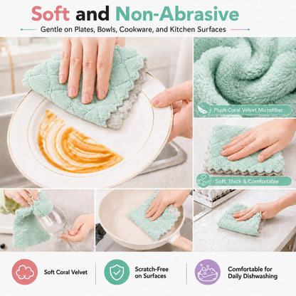 kimteny microfiber dish cloths - super absorbent and fast drying towels