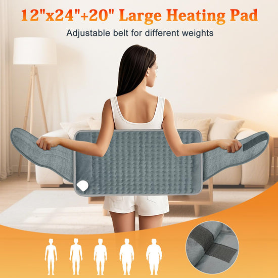 Electric heating pad — relief for back pain and period cramps