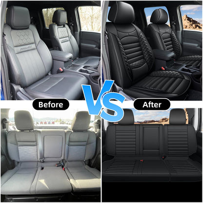 AOMSAZTO vehicle seat cover — Custom fit waterproof faux leather for Nissan Frontier 2009-2026