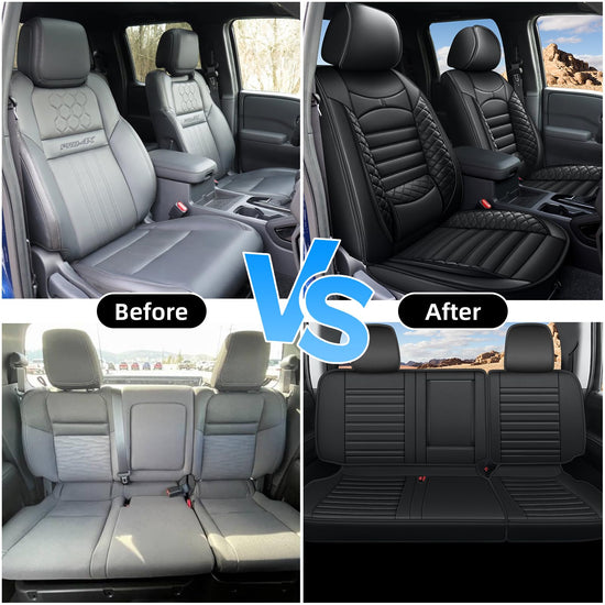 AOMSAZTO vehicle seat cover — Custom fit waterproof faux leather for Nissan Frontier 2009-2026