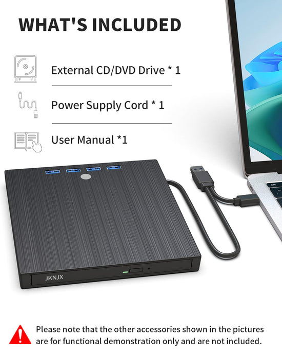Optical disc drive — 9 in 1 USB 3.0 and Type-C with multiple ports and slots