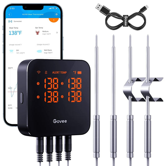 Govee WiFi meat thermometer — smart wireless thermometer with app alerts