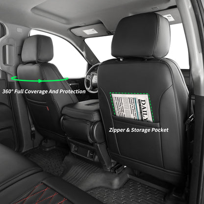 Vehicle seat cover — Custom fit for Chevy Silverado and GMC Sierra CrewCab 2019-2026