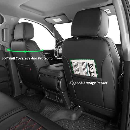 Vehicle seat cover — Custom fit for Chevy Silverado and GMC Sierra CrewCab 2019-2026