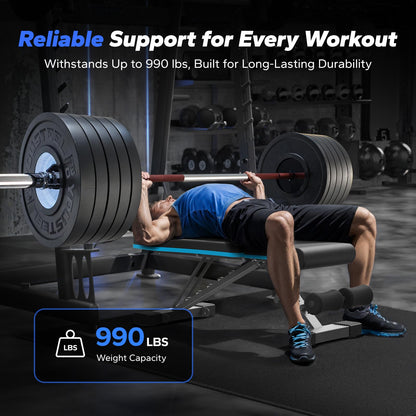 MERACH fitness bench — foldable with adjustable angles for full body workouts