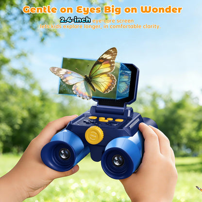 Binoculars for Kids with Night Vision - 48MP FHD Digital Camera Binoculars STEM Toy with 2.4" IPS Screen, 10X Optical Zoom, Rechargeable for 4-12 Years Boys & Girls Birthday Gift Outdoor Bird Watching