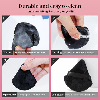 Cosmetic sponge — 12-piece triangle makeup puff set by Beakey