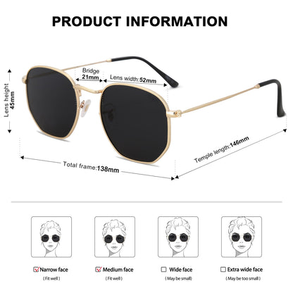SOJOS sunglasses — square polarized shades for men and women SJ1072