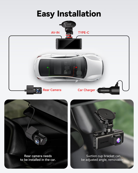 Onboard camera — 4K front and rear with voice control and touch screen