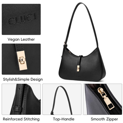 CLUCI handbag - Vegan leather crossbody with adjustable strap